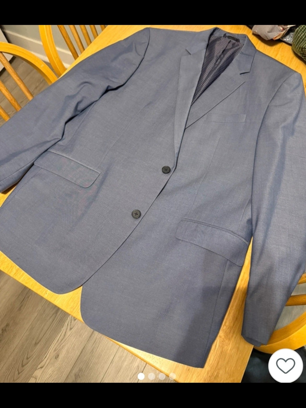 Classic Men's Blue Two-Button Blazer. XL